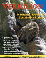 Photo on the cover of Tucson Audubon Magazine: The Vermilion Flycatcher